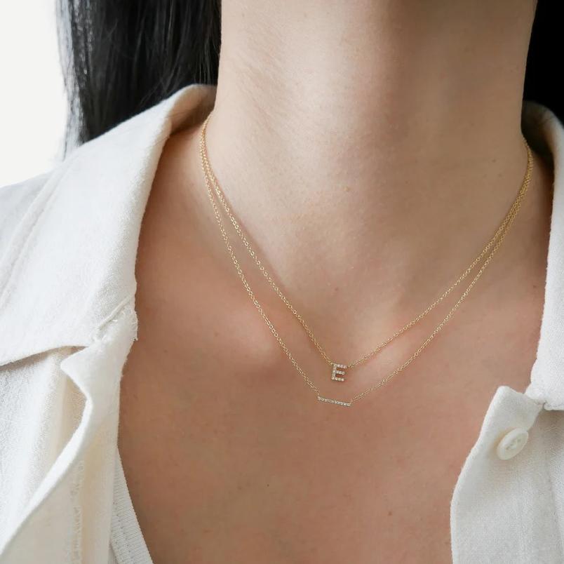 14KY Mini Bar Necklace 16-18" - Galvanic.co