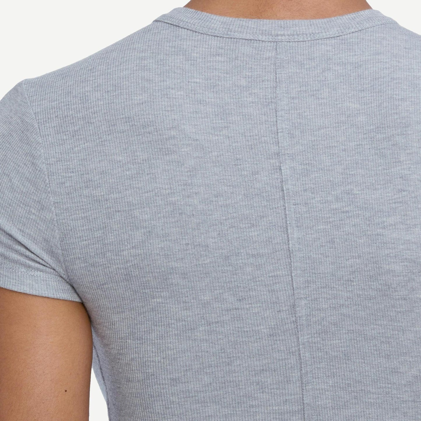 The Rib Baby Tee - Heather Grey - Galvanic.co