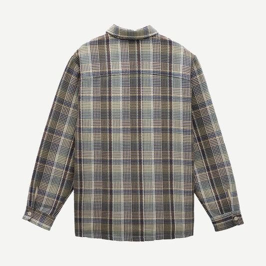 Whiting Overshirt - Basket Weave Blue/green