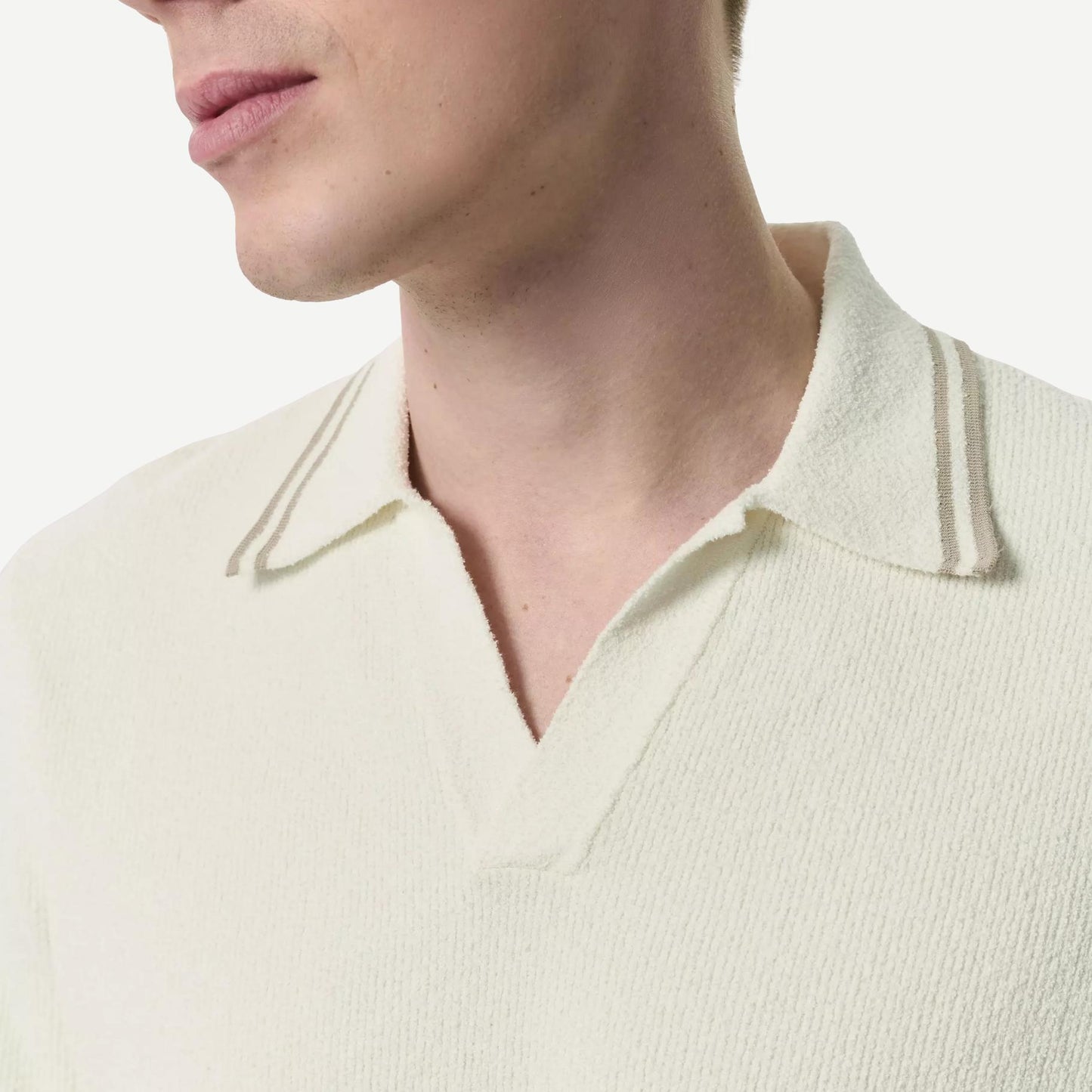 Rib Johnny Polo Zuma Toweling - Ivory - Galvanic.co