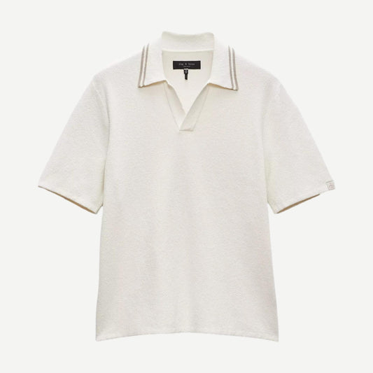 Rib Johnny Polo Zuma Toweling - Ivory - Galvanic.co