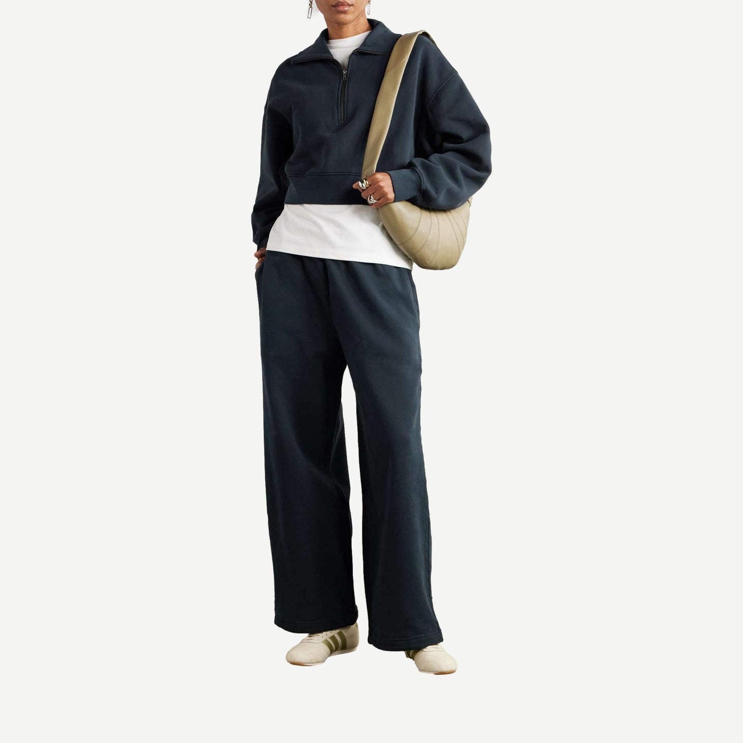 Bethan Quarter Zip Sweatshirt - Mirage - Galvanic.co