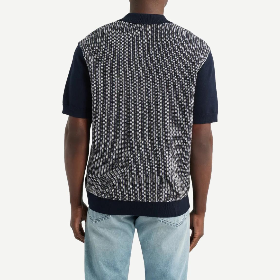 Turin Polo Multi Stripe - Navy - Galvanic.co