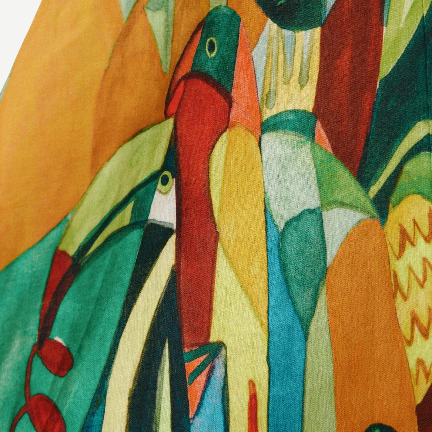 Alémais Mokshini Sundress in multi-color, lightweight midi dress with flowy fabric and casual style, perfect for warm weather.