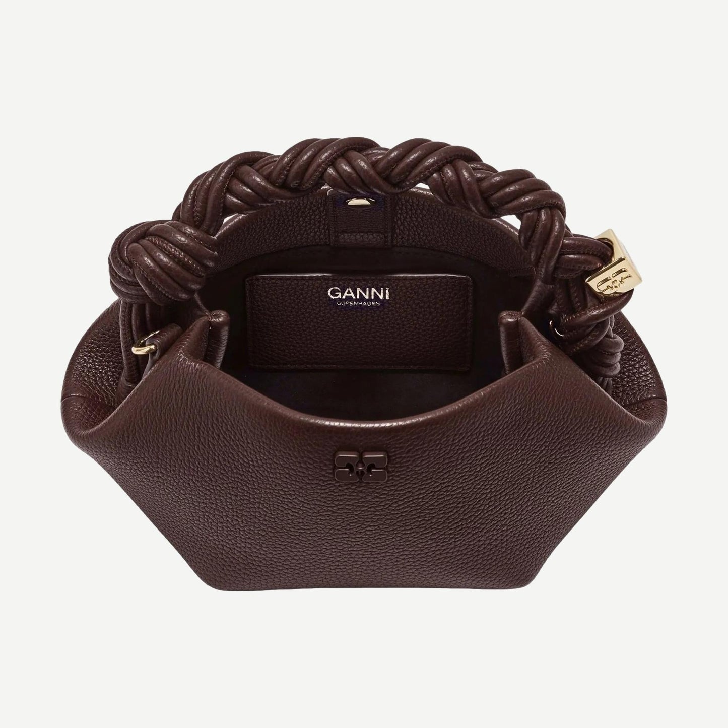 Ganni Bou Bag Mini Grained - Chicory Coffee