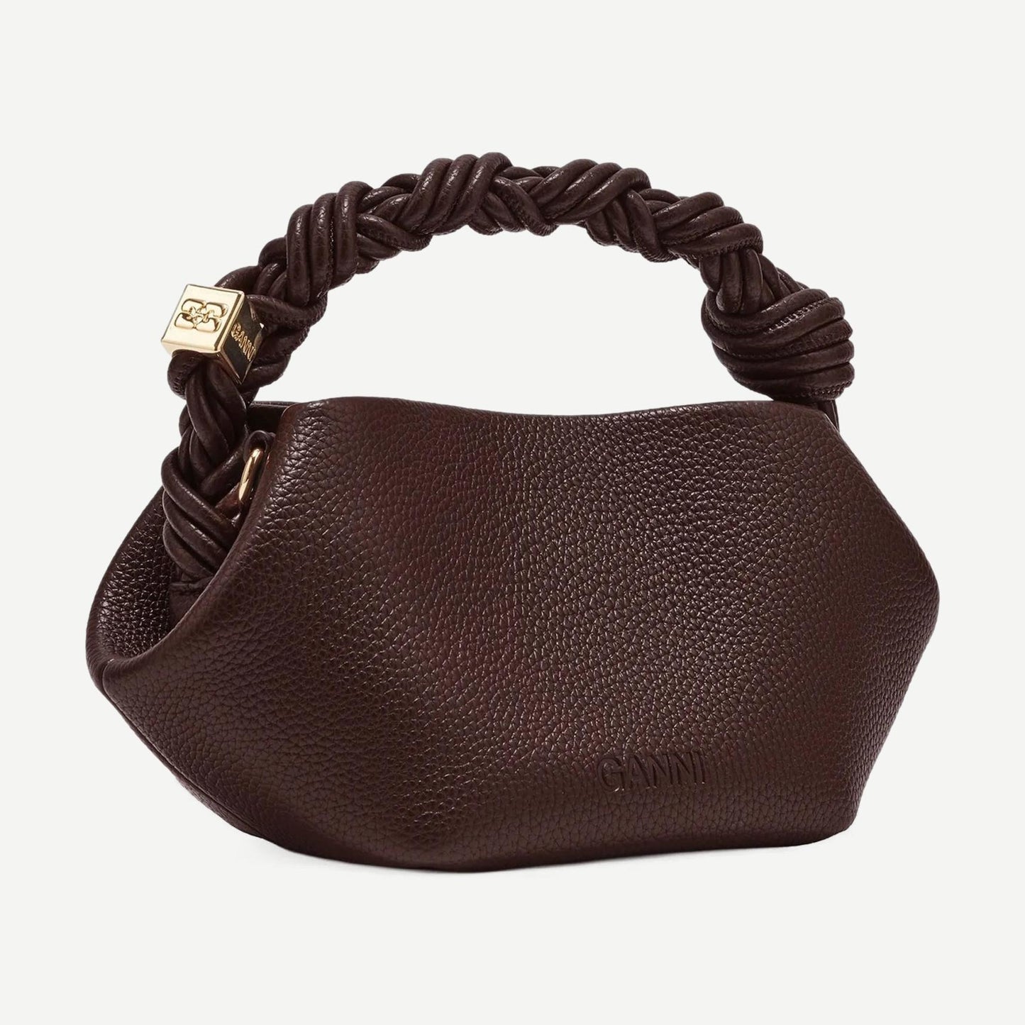 Ganni Bou Bag Mini Grained - Chicory Coffee