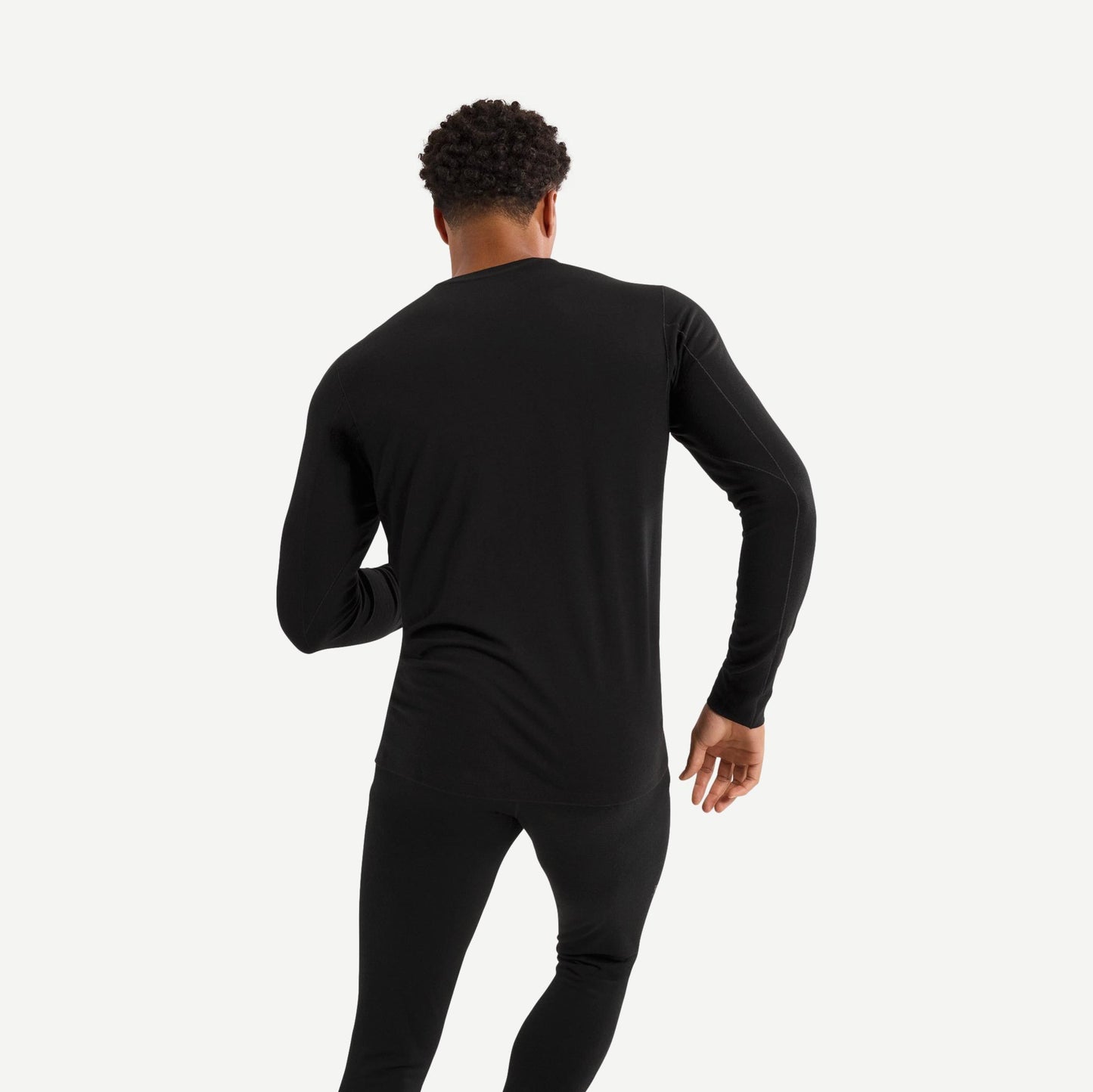 Rho Merino Wool Crew M - Black