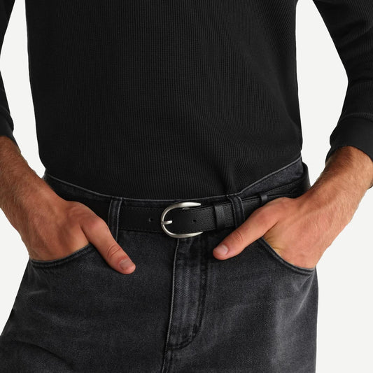 Calsen Belt Western Emb Leather - Black