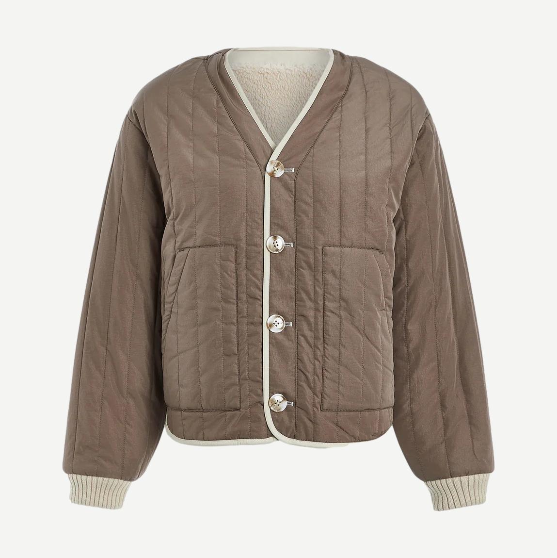 Drew Reversible Jacket - Sandshell / Ash Taupe