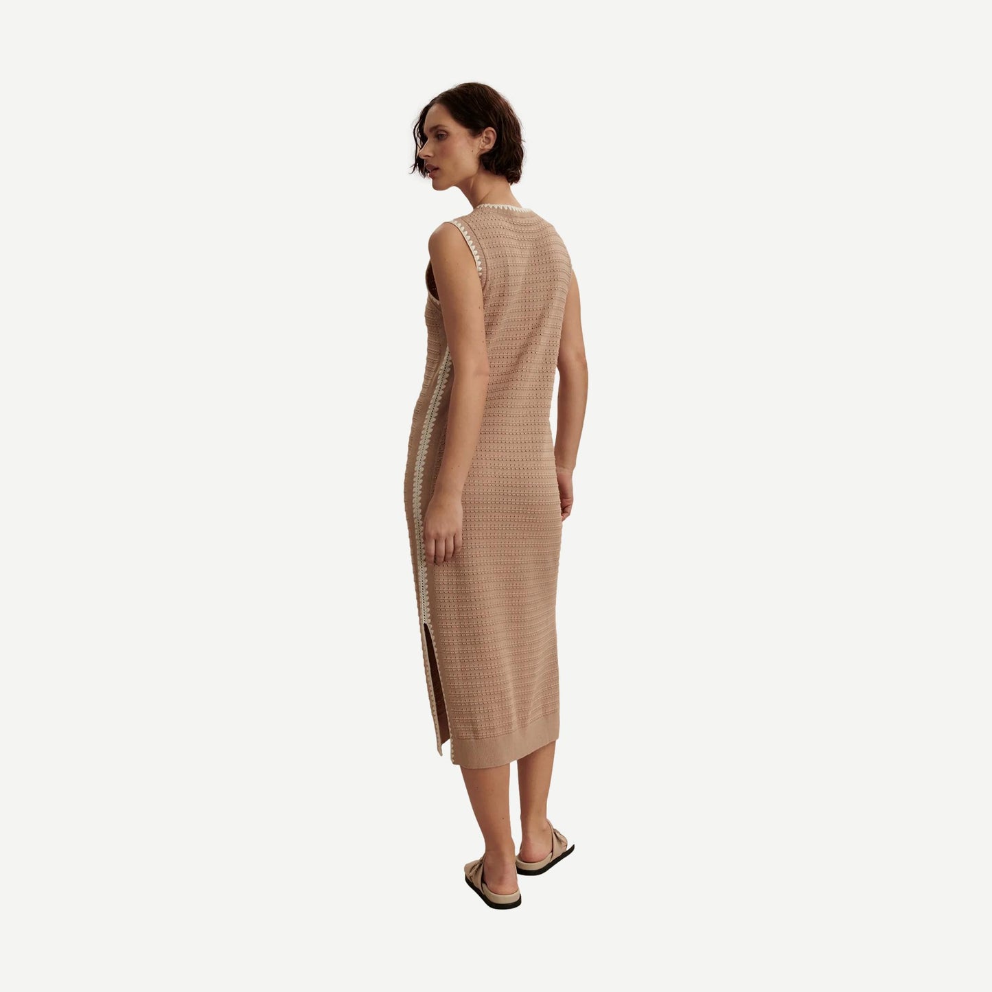 Dwight Tank Knit Dress- Light Taupe - Galvanic.co