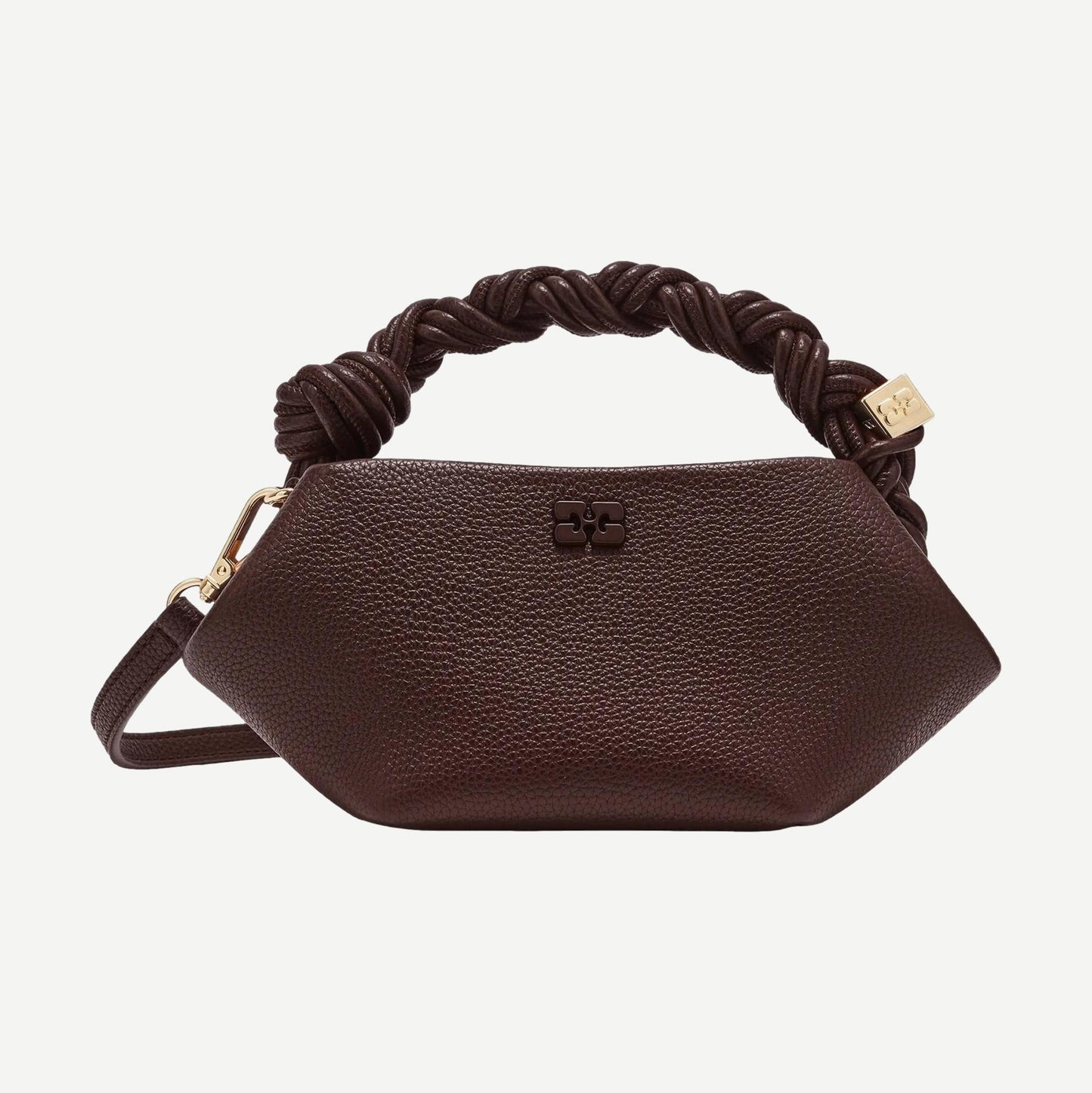 Ganni Bou Bag Mini Grained - Chicory Coffee
