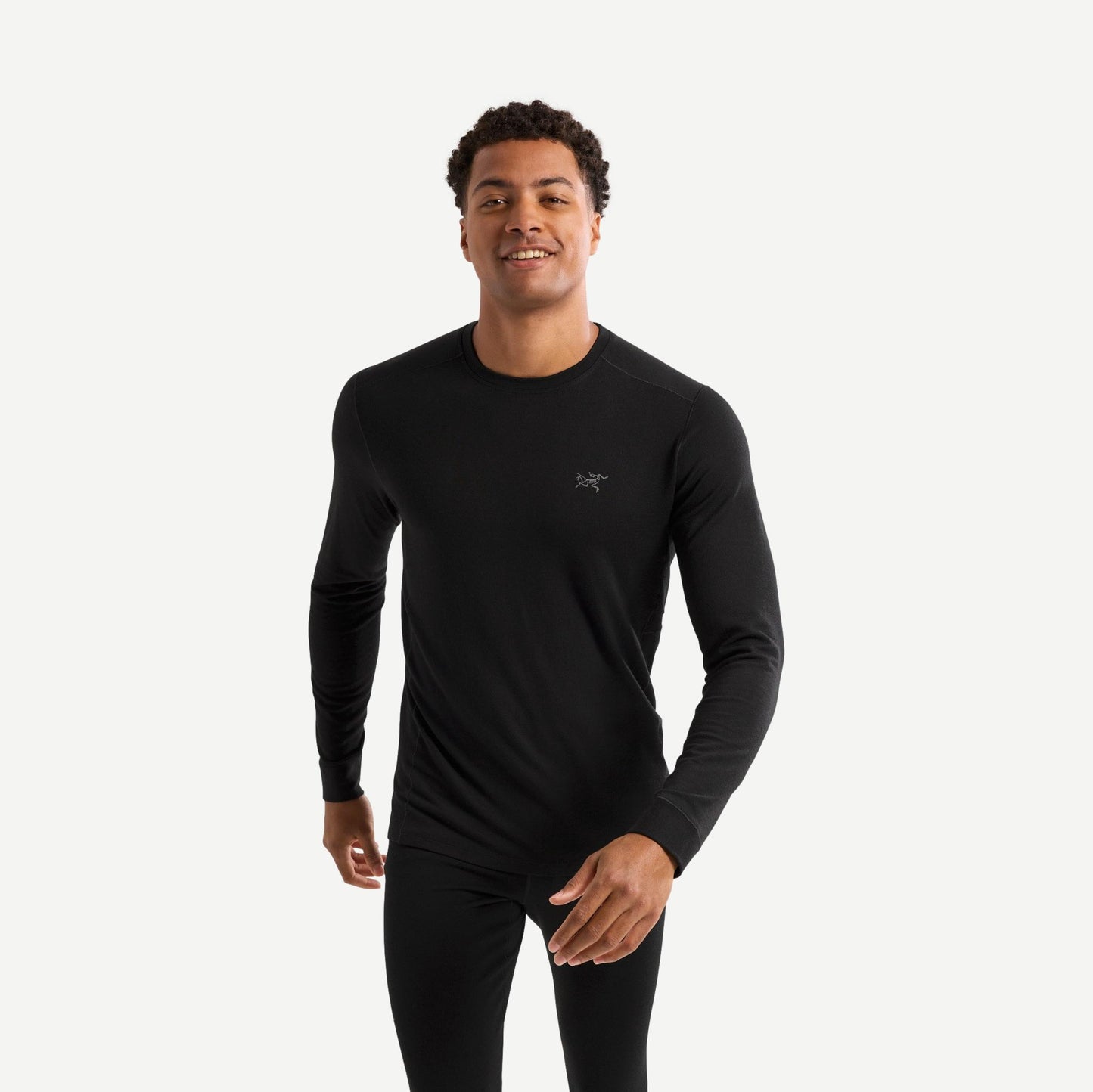 Rho Merino Wool Crew M - Black