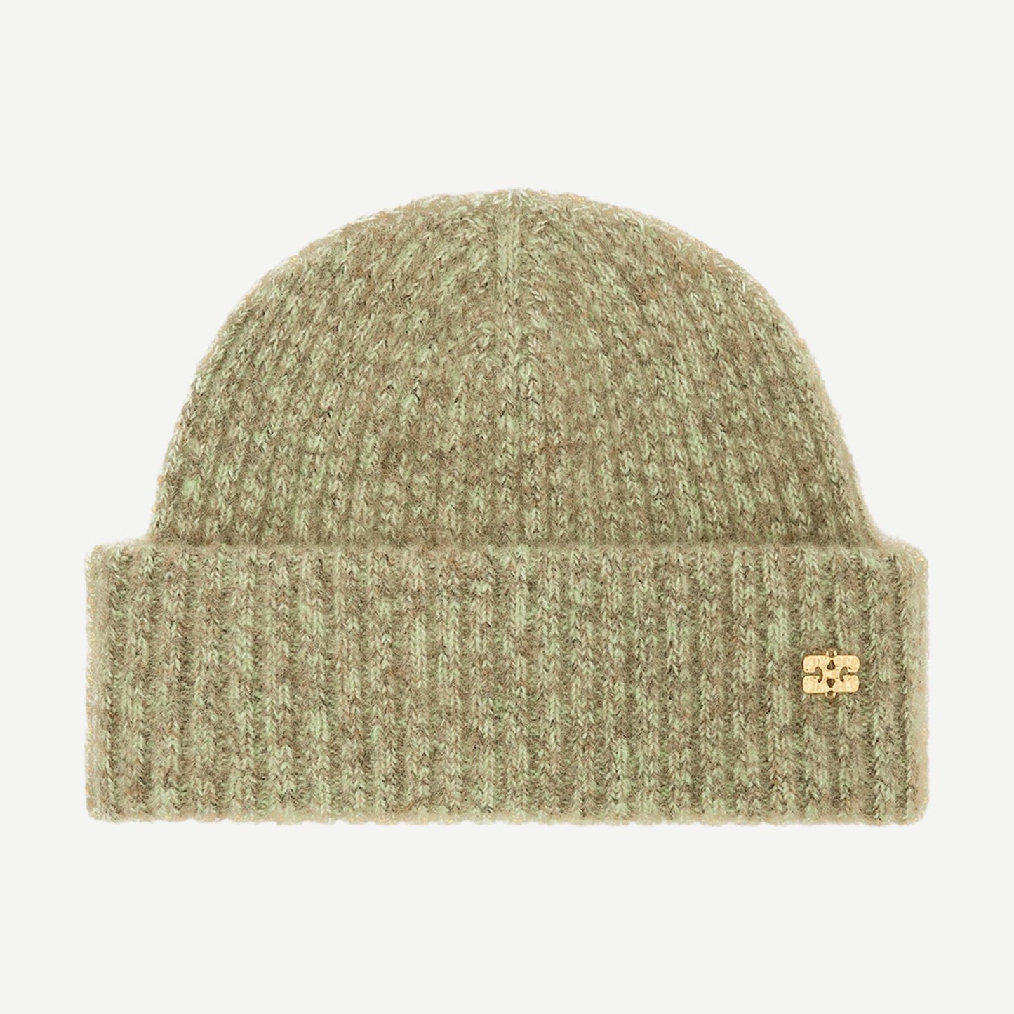 Melange Brushed Mohair Beanie - Nile