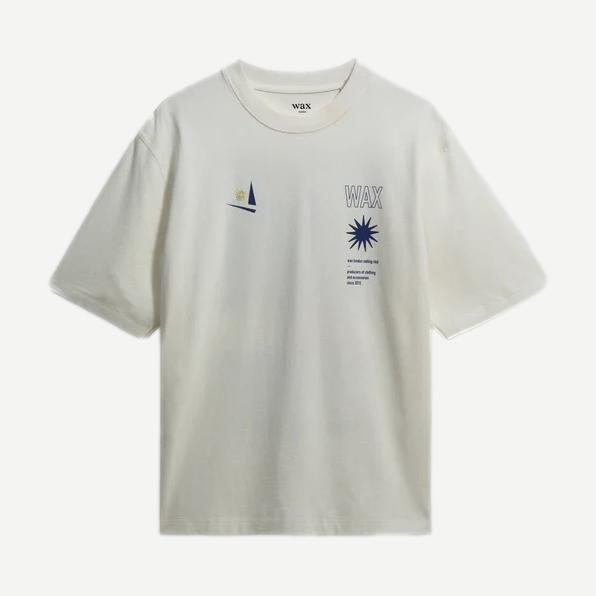 Milton SS Tee Embroidered Sailing Graphic - Off White - Galvanic.co