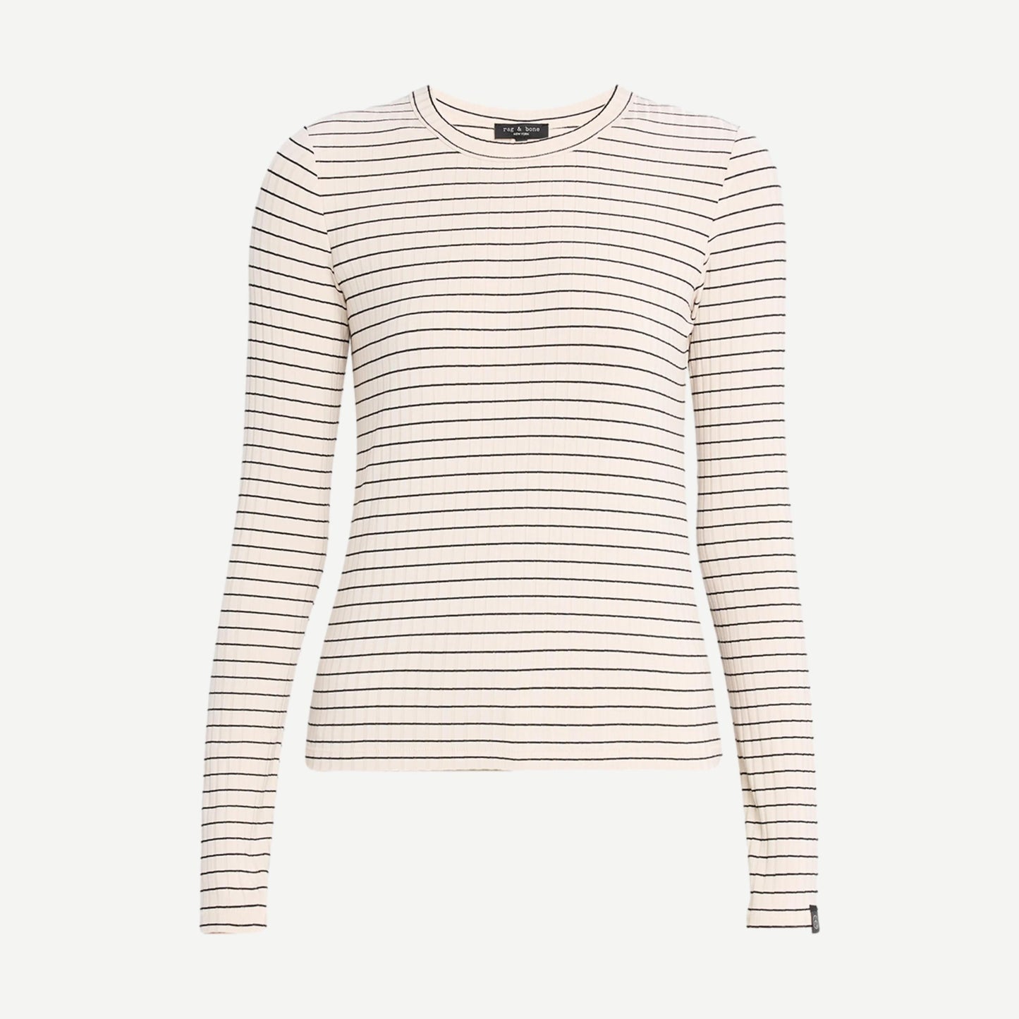 Luca Stripe Rib Longsleeve - Ivory Multi - Galvanic.co