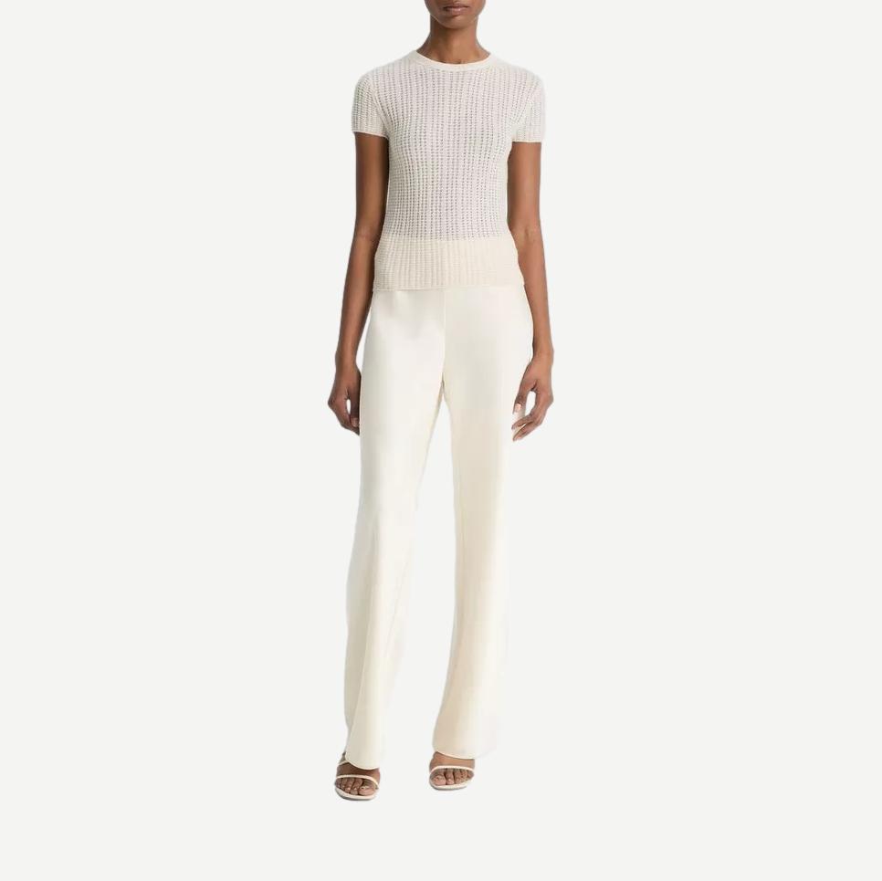 Waffle Knit SS Crew - White Sand - Galvanic.co