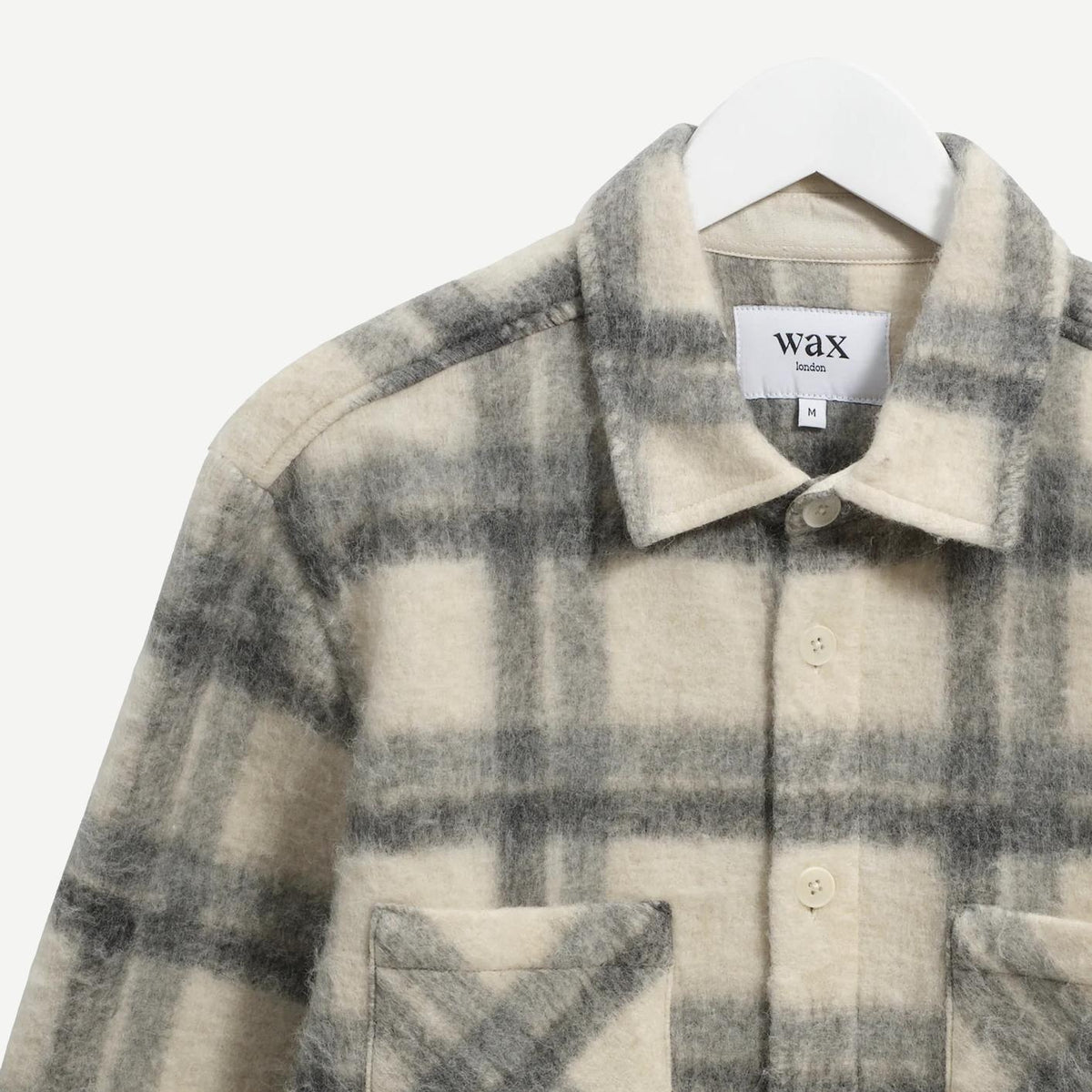 Whiting Overshirt Ash Wool Blend - Ecru/Grey - Galvanic.co