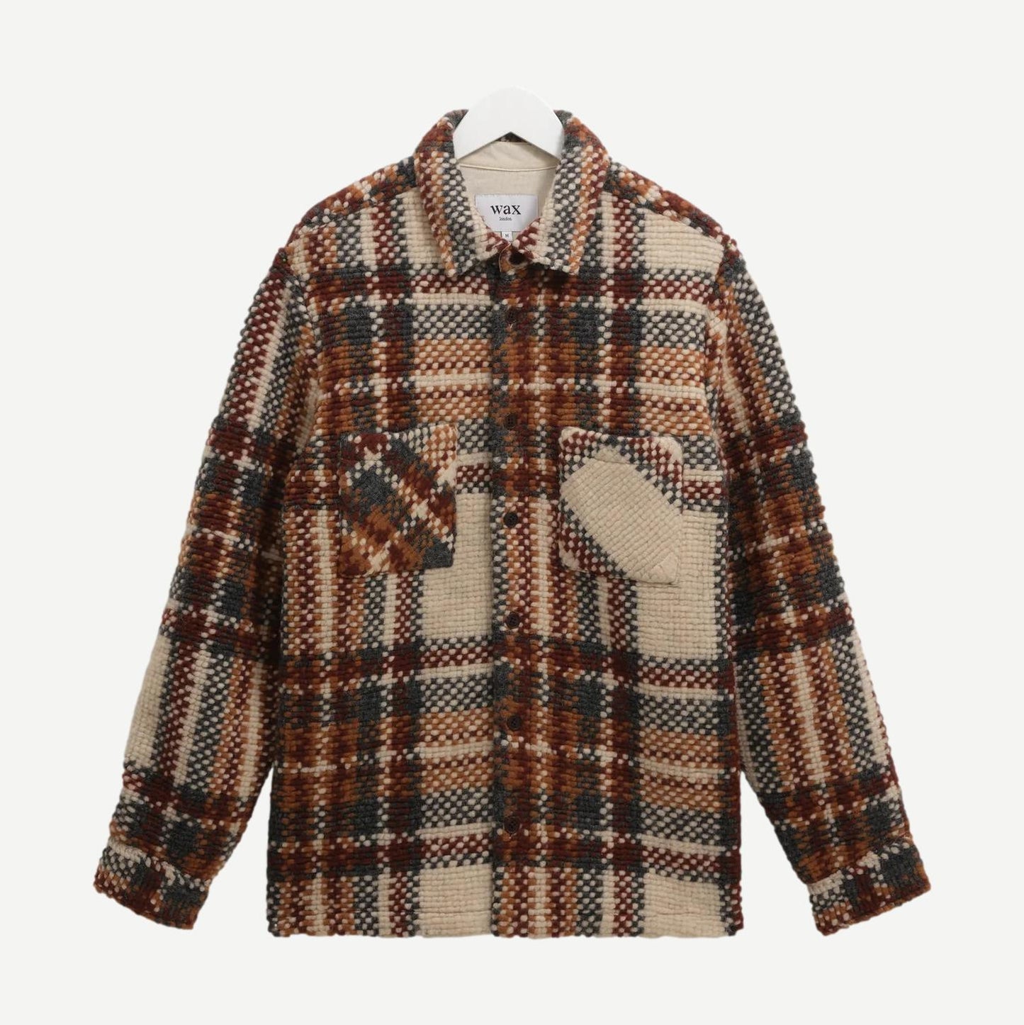 Whiting Overshirt Wool Blend Bobble - Ecru Multi - Galvanic.co