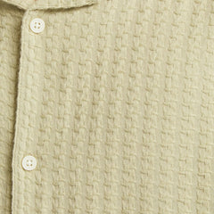 Didcot SS Shirt Texture Wave Stripe - Sage - Galvanic.co