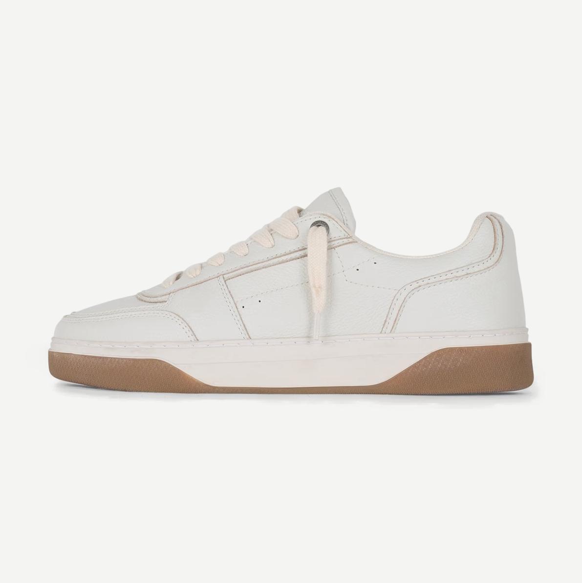Initial Leather Sneaker - Vintage White/Gum - Galvanic.co