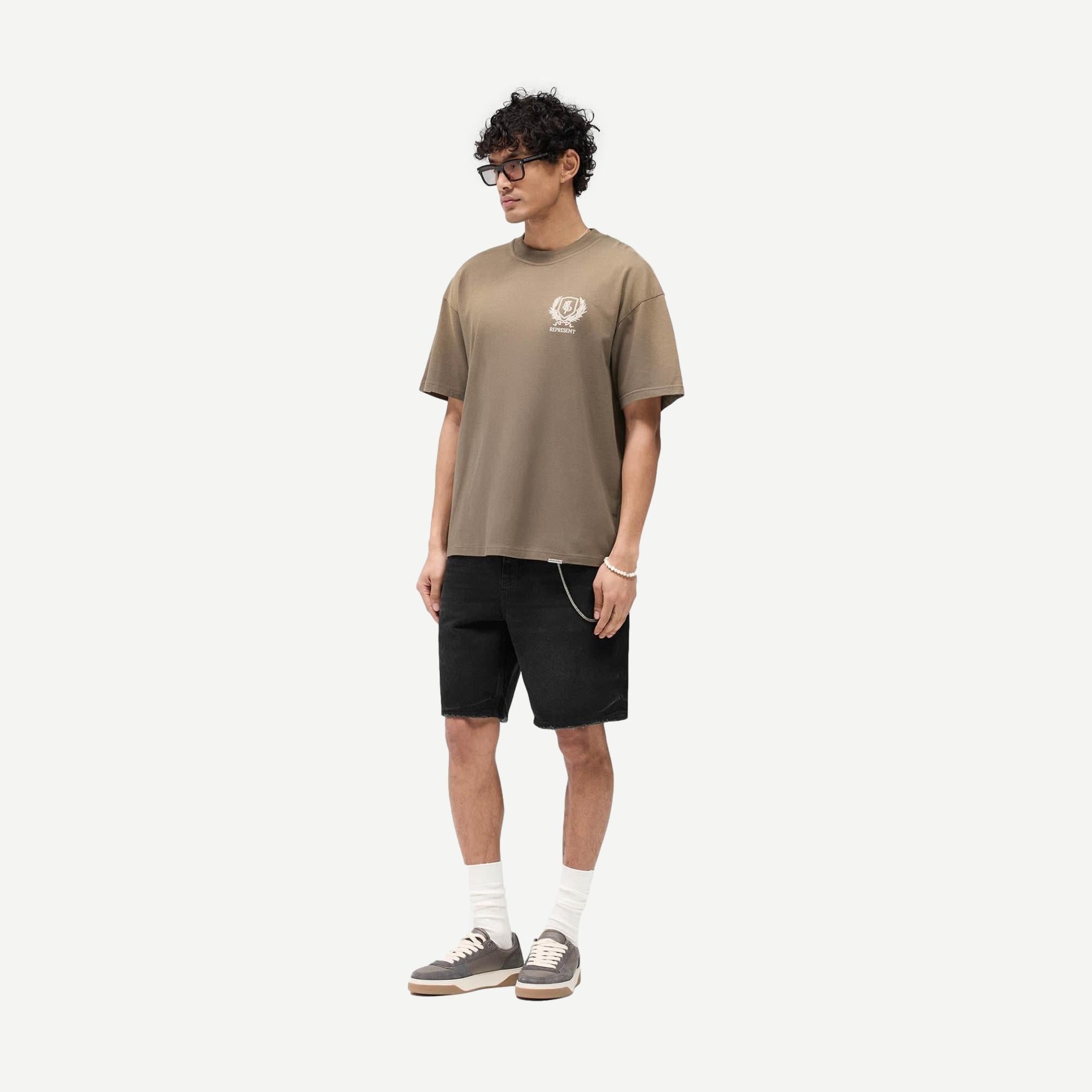 Crest T-Shirt - Dark Taupe - Galvanic.co