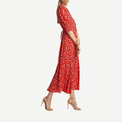 Bloom Dress - Amelie Floral Red - Galvanic.co