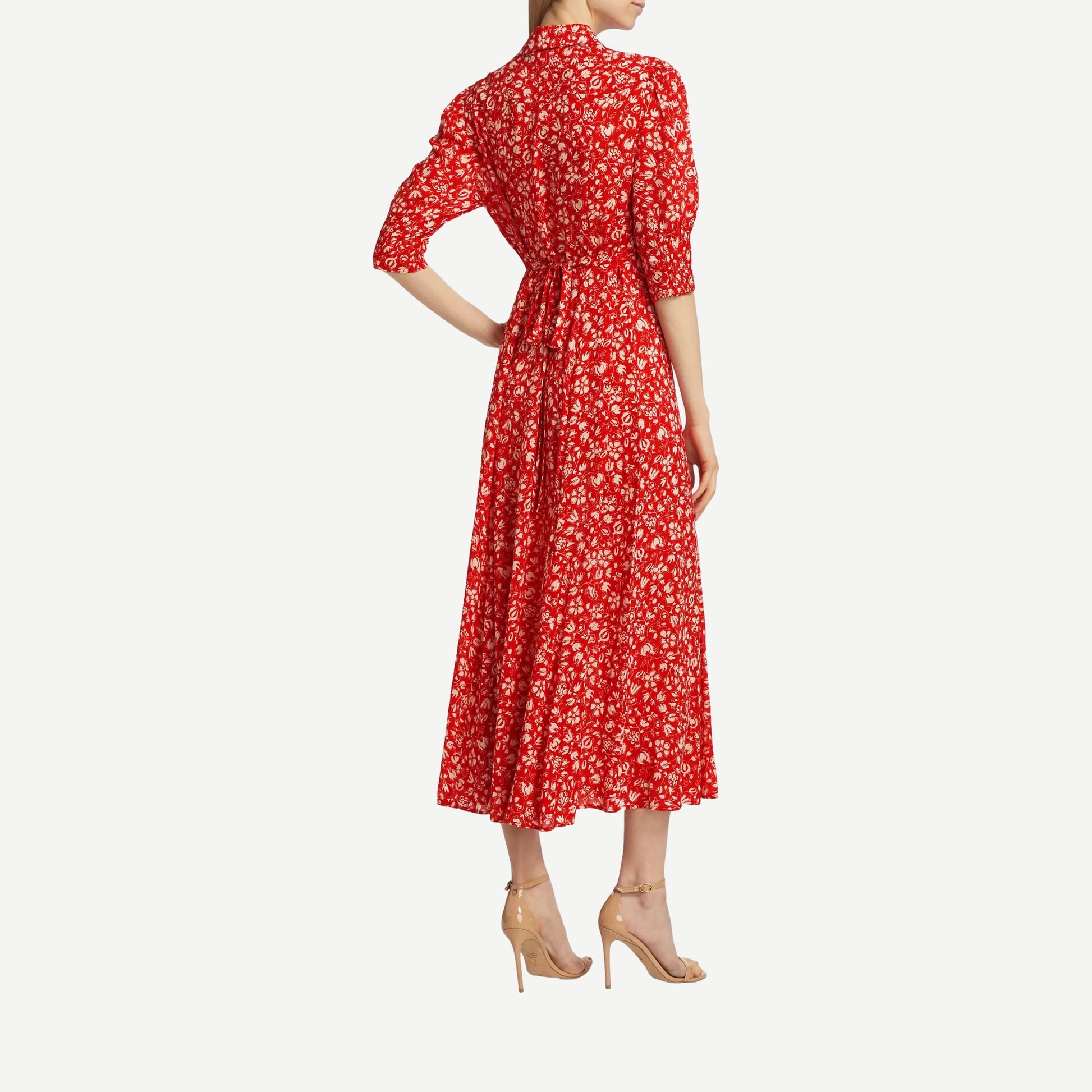 Bloom Dress - Amelie Floral Red - Galvanic.co