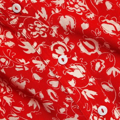 Bloom Dress - Amelie Floral Red - Galvanic.co
