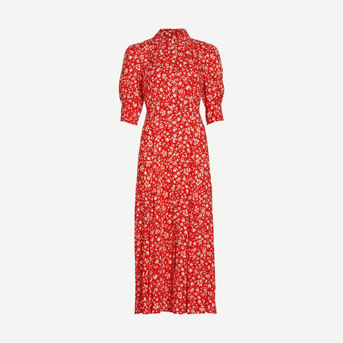 Bloom Dress - Amelie Floral Red - Galvanic.co