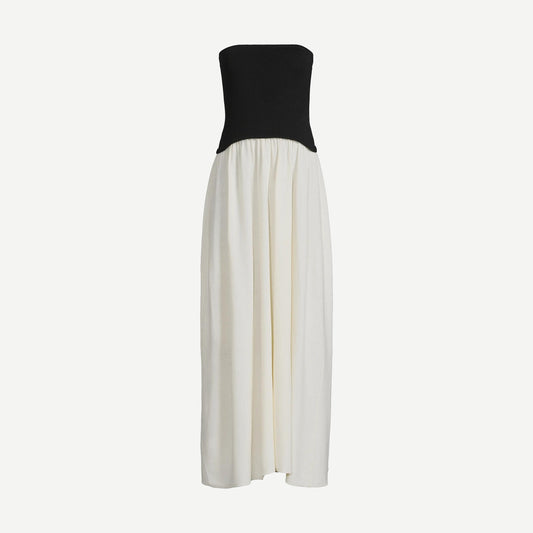 The Strapless Soglio Dress - Brule Noir