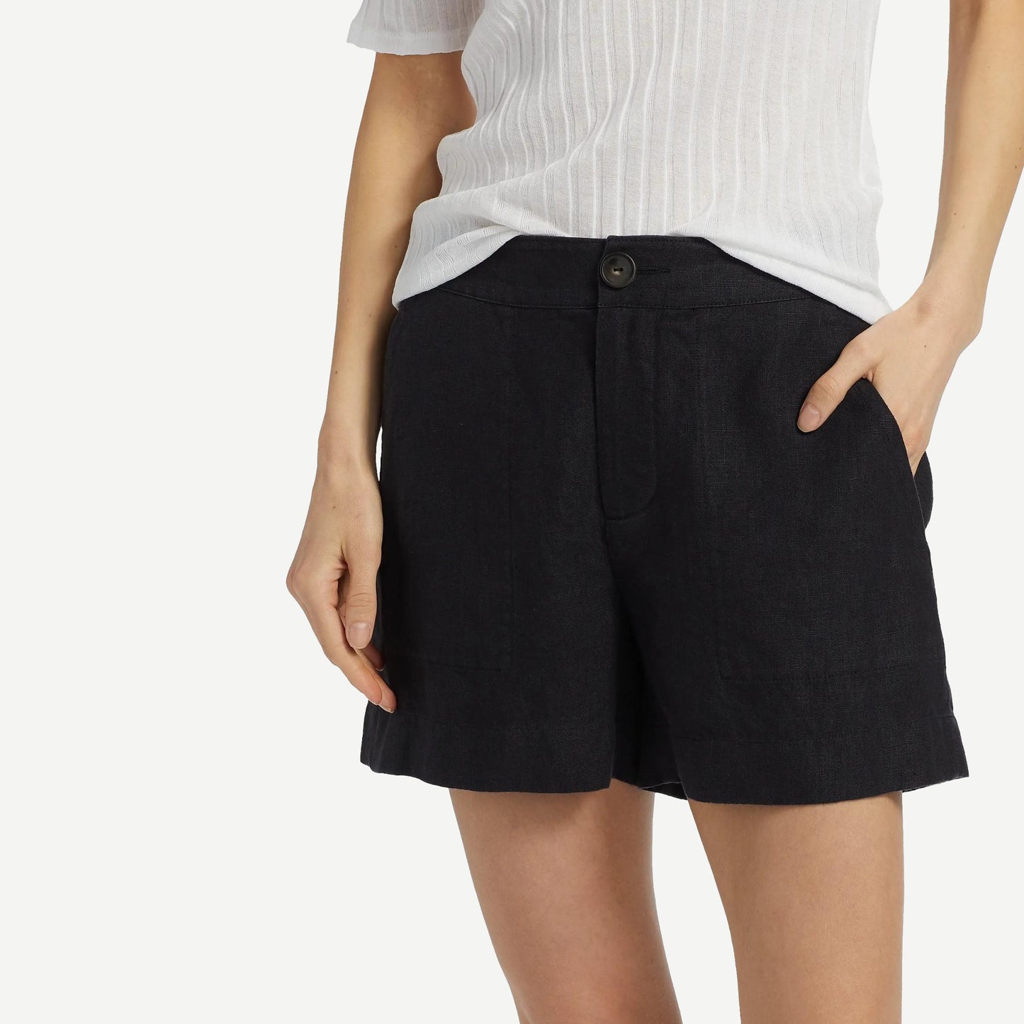 Mid Rise Hemp Short - Dark Night Lake - Galvanic.co