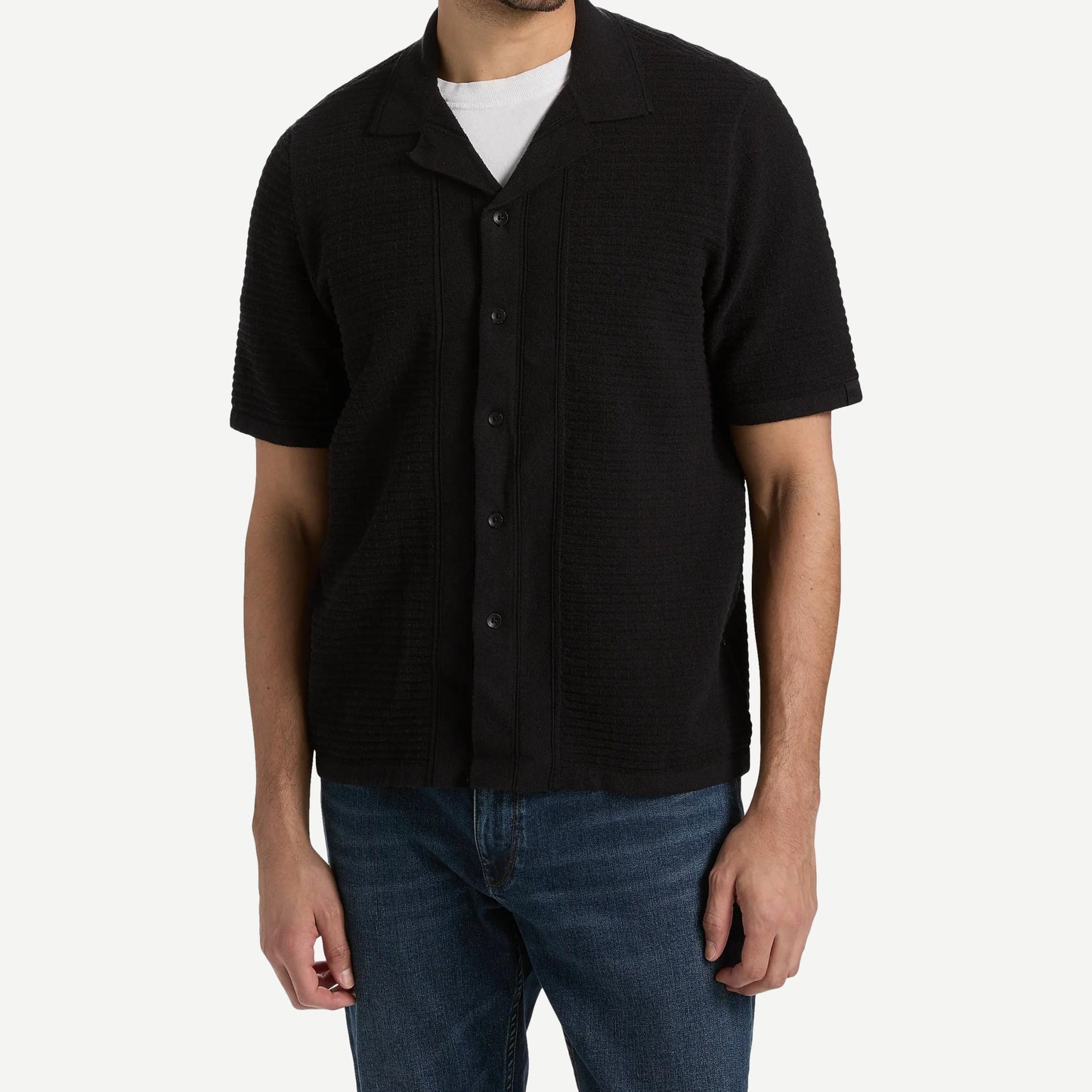 Zuma Ottoman Camp Shirt - Black - Galvanic.co