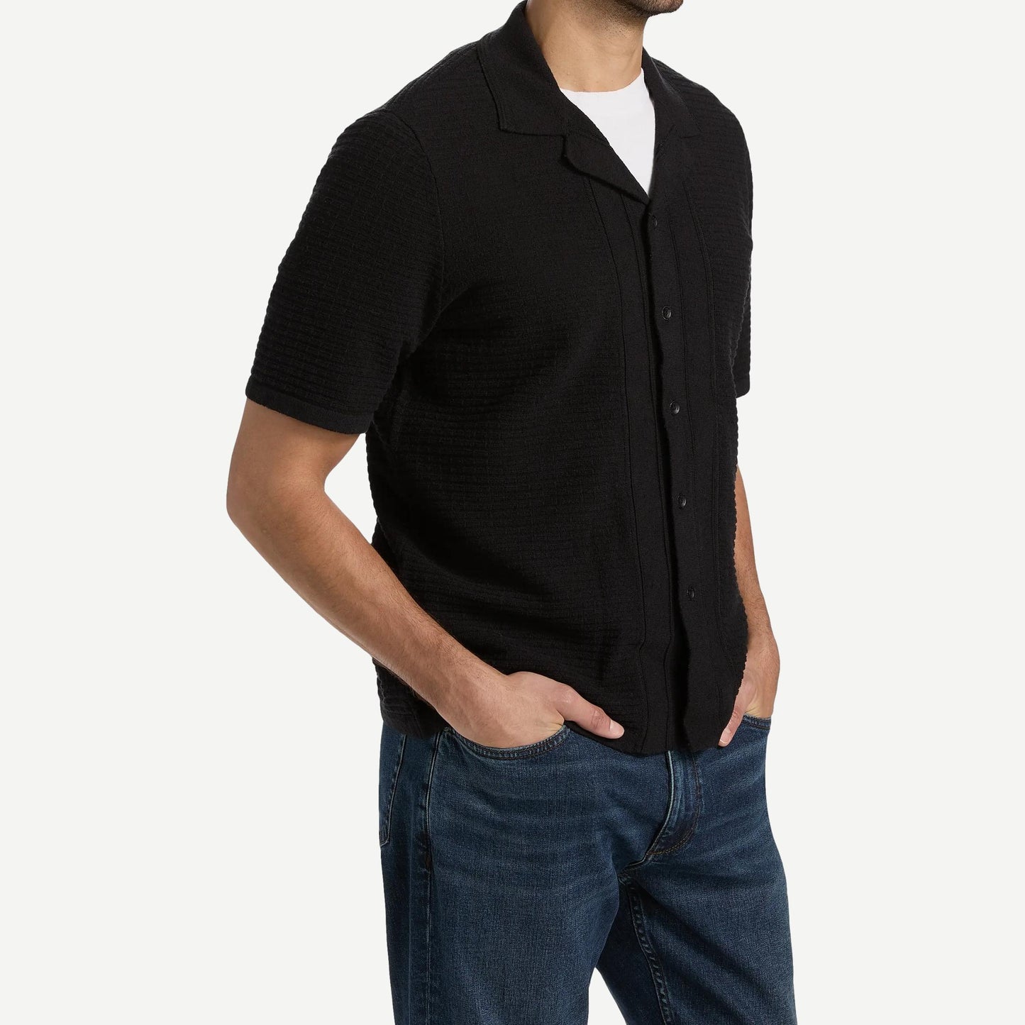 Zuma Ottoman Camp Shirt - Black - Galvanic.co