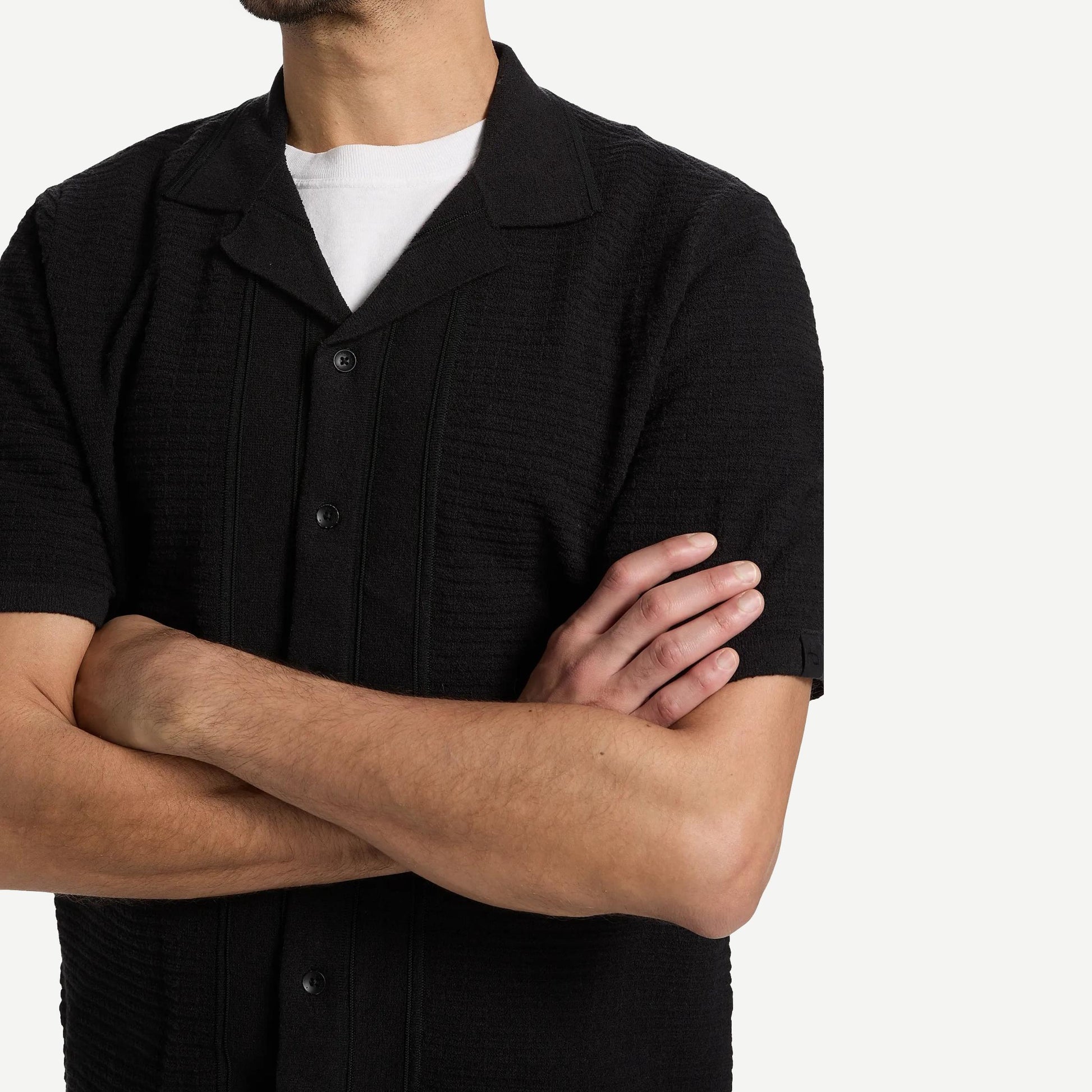 Zuma Ottoman Camp Shirt - Black - Galvanic.co