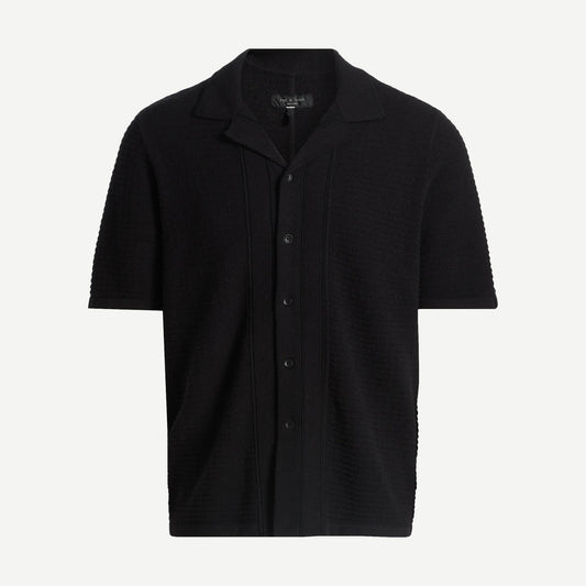 Zuma Ottoman Camp Shirt - Black - Galvanic.co