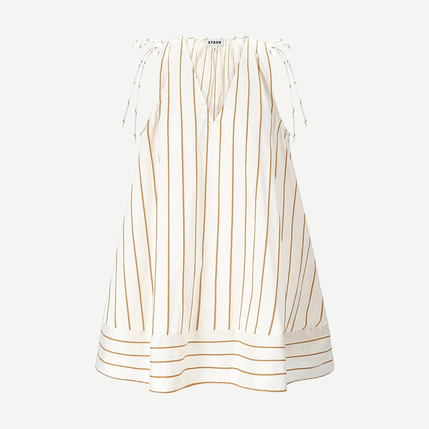 Staud Elena Dress in Solana Stripe featuring a stylish, lightweight design with a vibrant striped pattern and a comfortable fit.