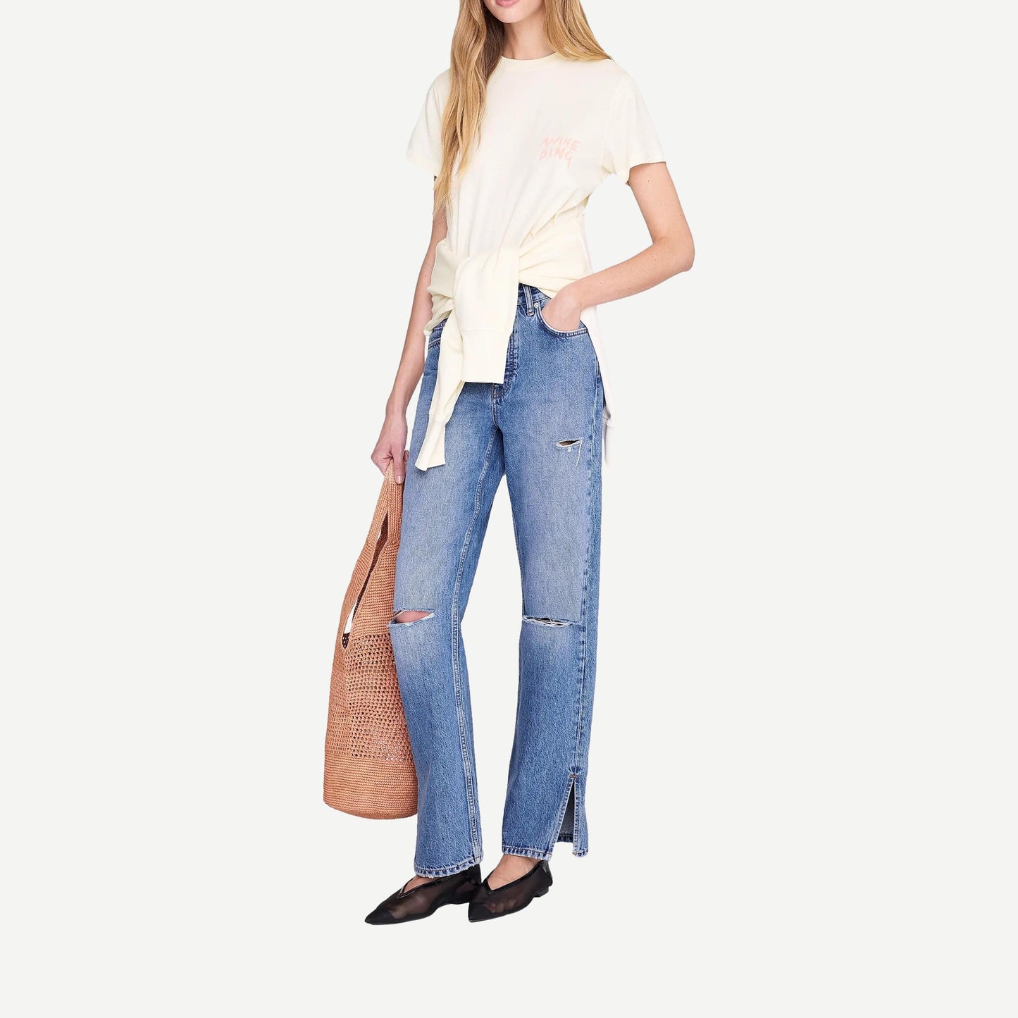 Shelley Tee Surfer - Washed Buttercream