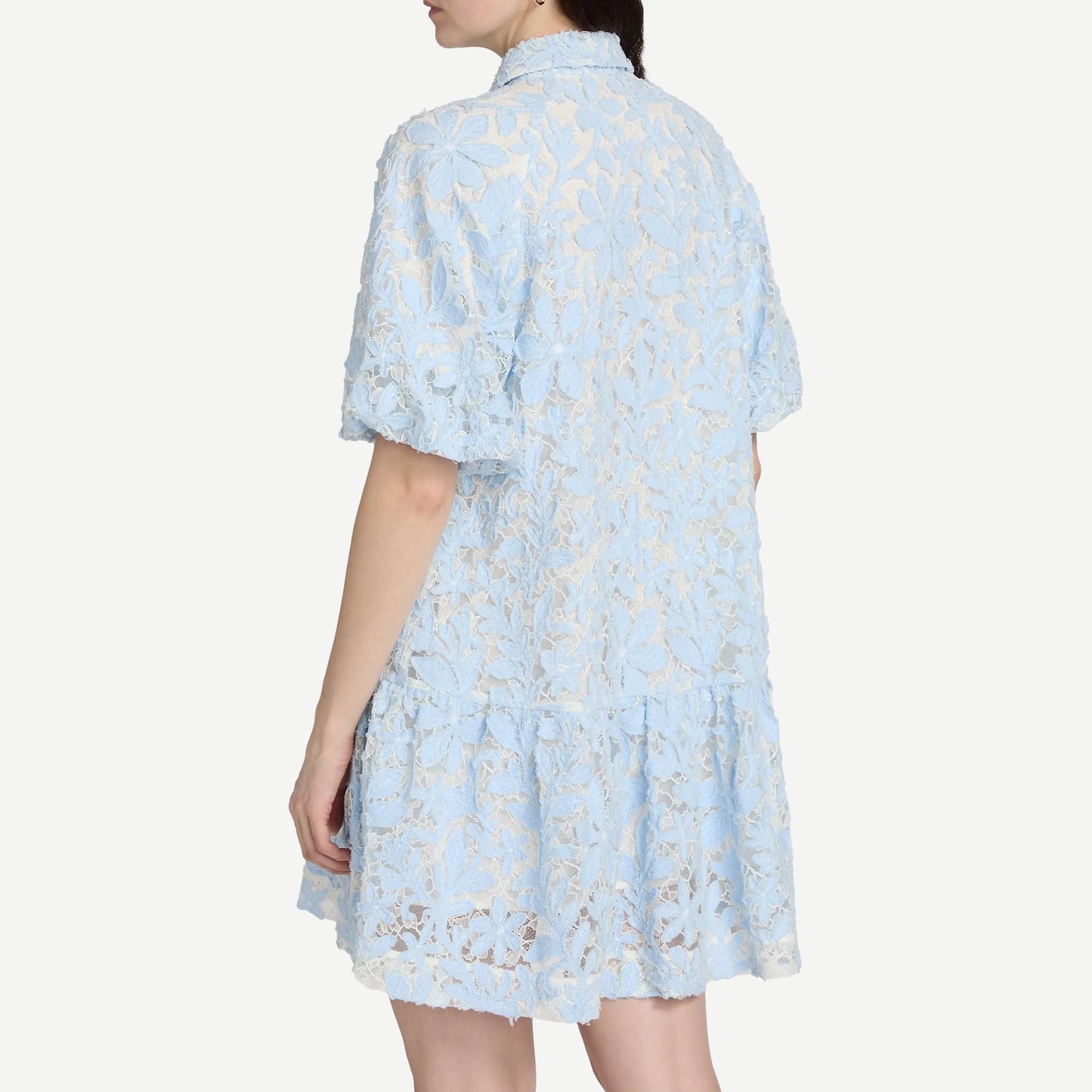 Crissy Cotton Lace Mini Dress - Celeste Mutli