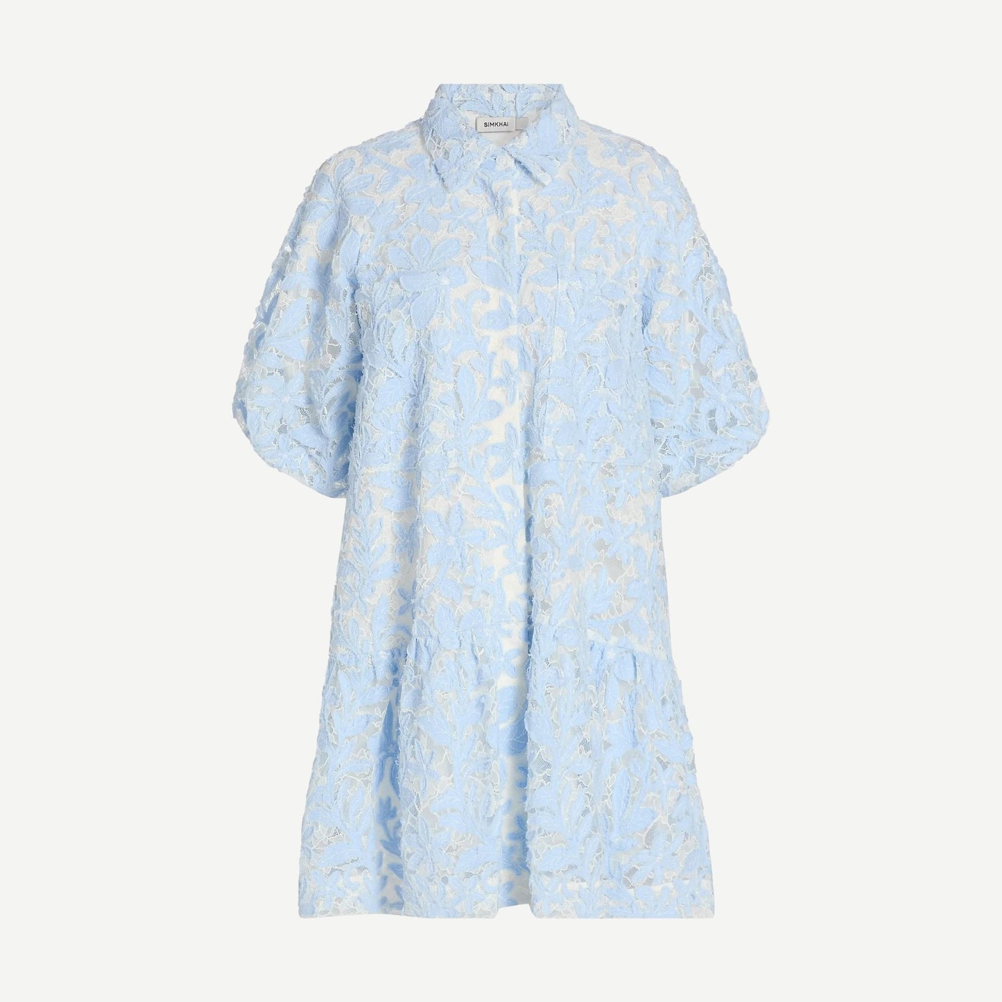 Crissy Cotton Lace Mini Dress - Celeste Mutli