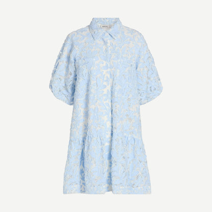 Crissy Cotton Lace Mini Dress - Celeste Mutli
