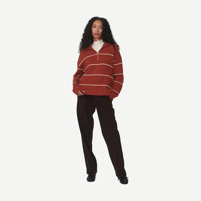 Swanson Half Zip Knit Sweater - Ginger Bread