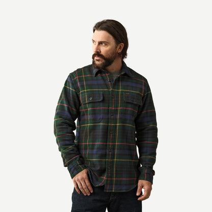 Vintage Flannel Workshirt - Green/Navy Plaid