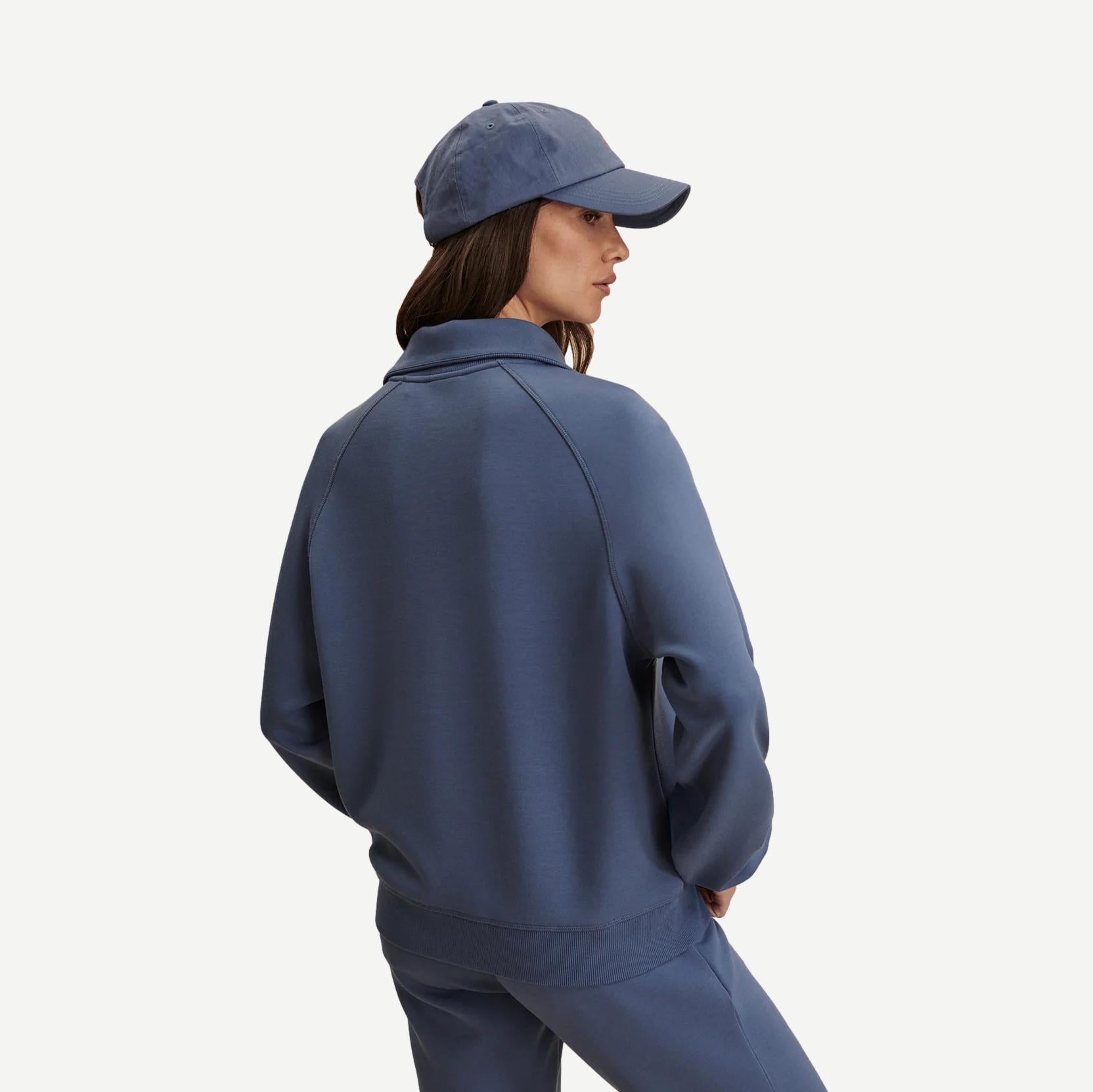 Selene Half Zip Sweat - Bijou Blue - Galvanic.co