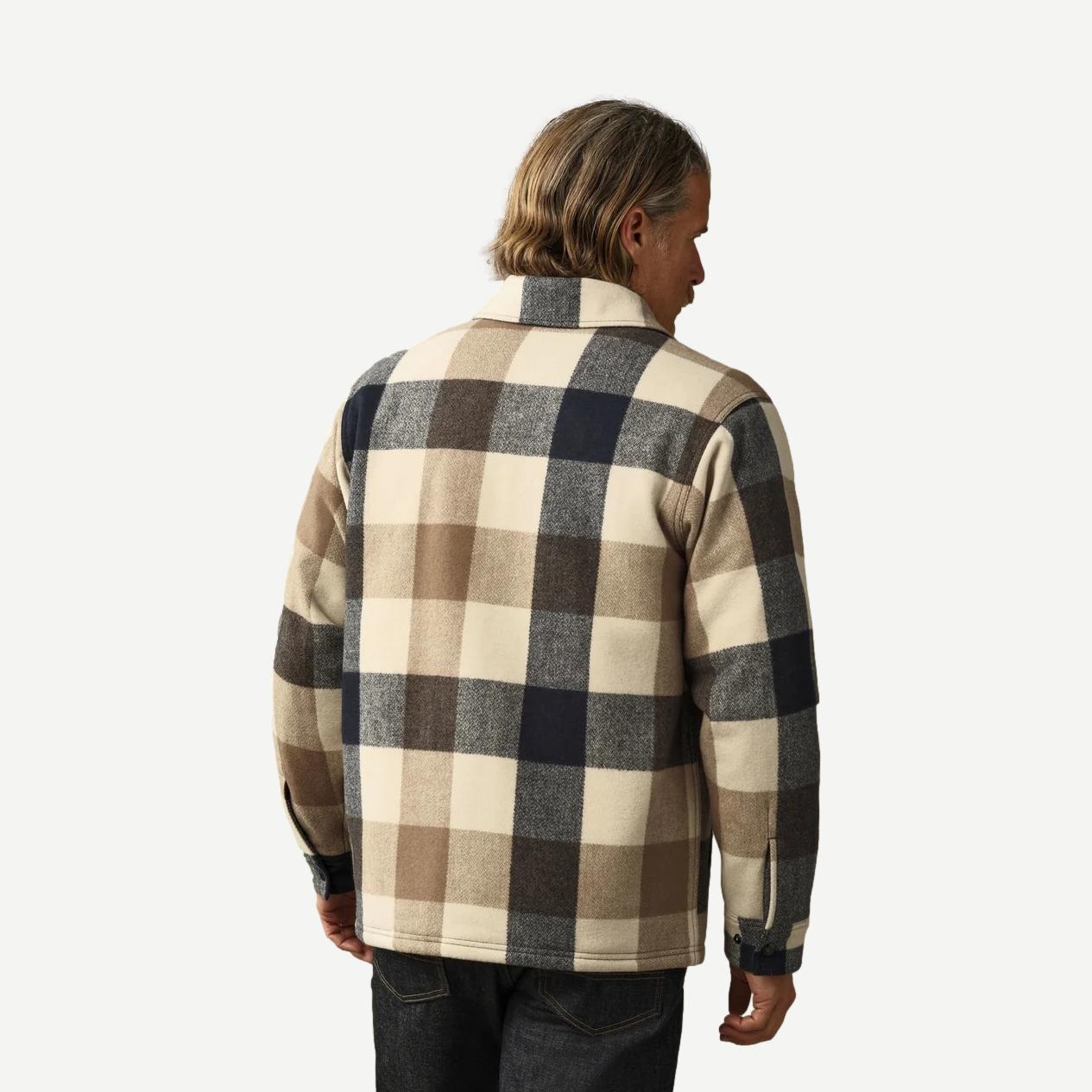 Spokane Insulated Jac Shirt - Cream/Navy