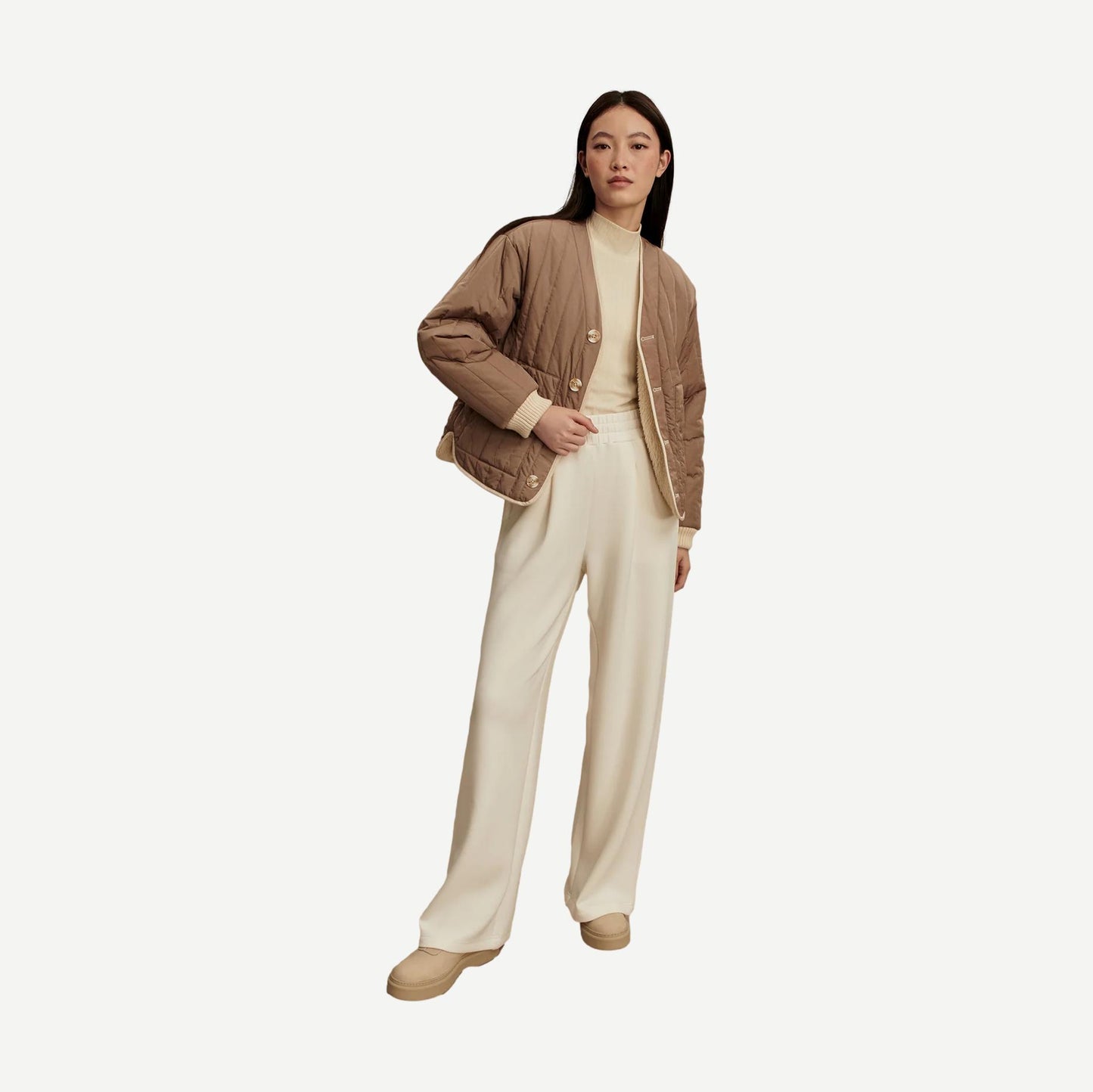 Drew Reversible Jacket - Sandshell / Ash Taupe
