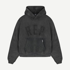 Rep Applique Hoodie - VIntage Black - Galvanic.co