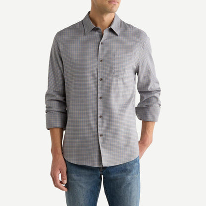 Genesse Plaid L/S Button Up - Steel Blue - Galvanic.co