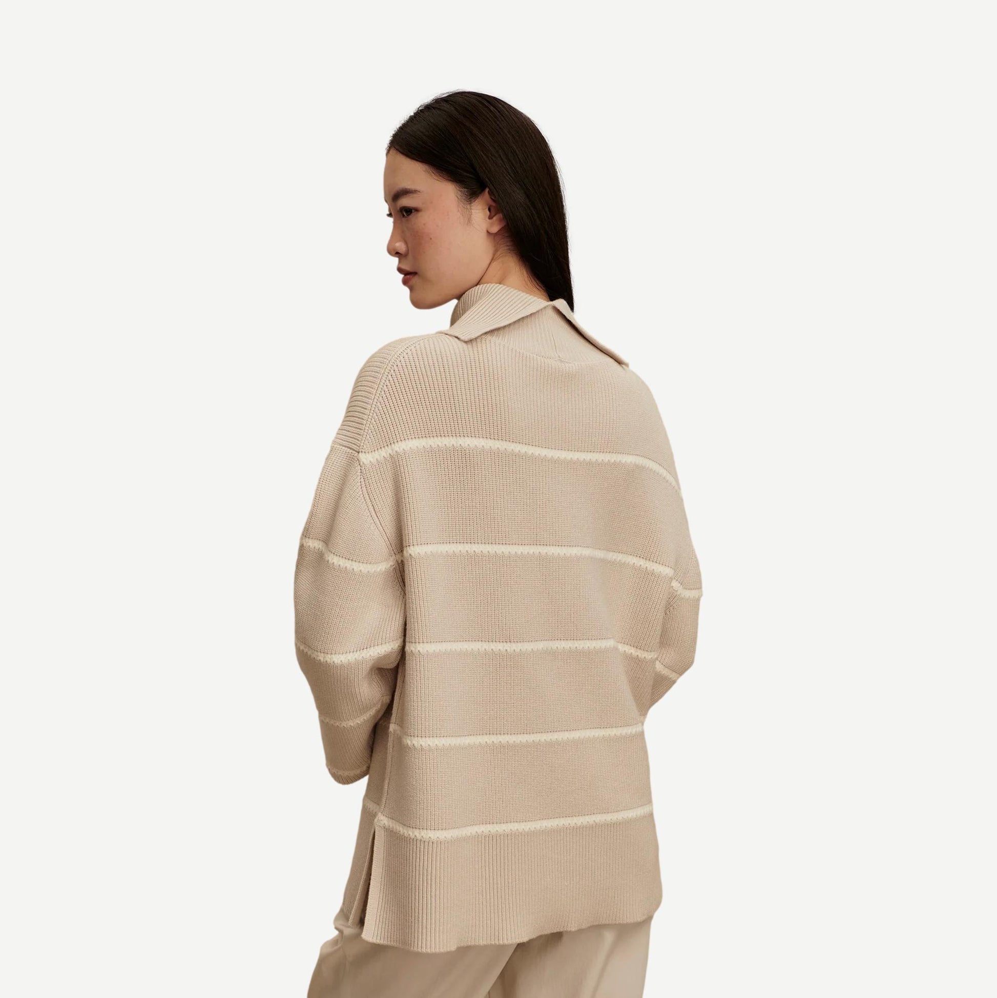 Hamish Stich Knit Sweater - Silver Birch - Galvanic.co