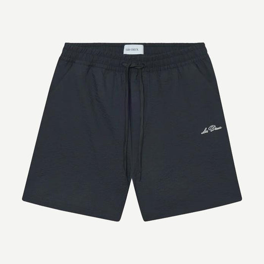 Stan Seersucker Swim Shorts - Black - Galvanic.co