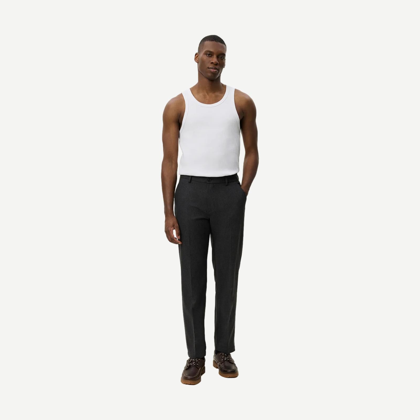 Como Reg Wool Suite Pants - Asphalt - Galvanic.co